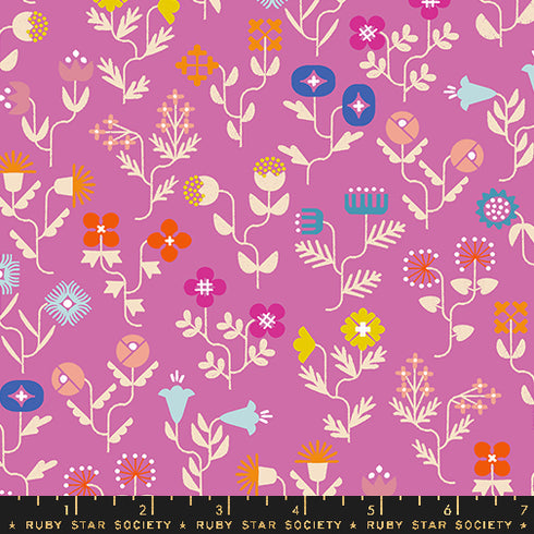 Salutations Forget Me Notes in Heliotrope RS1092 13 - Ruby Star Society Sold by the Half Yard